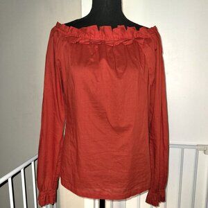 Escada Red Off-On Shoulder Blouse - EU40
